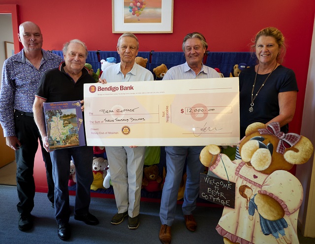 Donation Cheque presented to Bear Cottage.