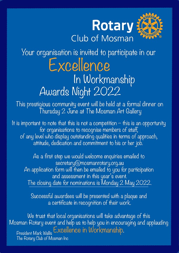 EIW 2002 FLYER invitation to participate V2 Excellence in Workmanship award night